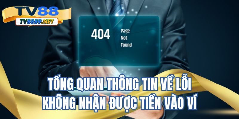 Tổng quan thông tin về lỗi không nhận được tiền vào ví